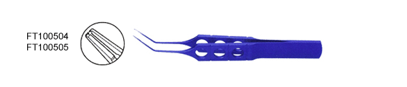 Ophthalmic Surgical Instruments - Angled Notched Forceps